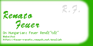 renato feuer business card